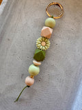 Schlüsselanhänger · Grün · Beige · Blume