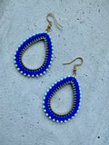 Perlenohrring S · Neonblau · Hellblau · Gold