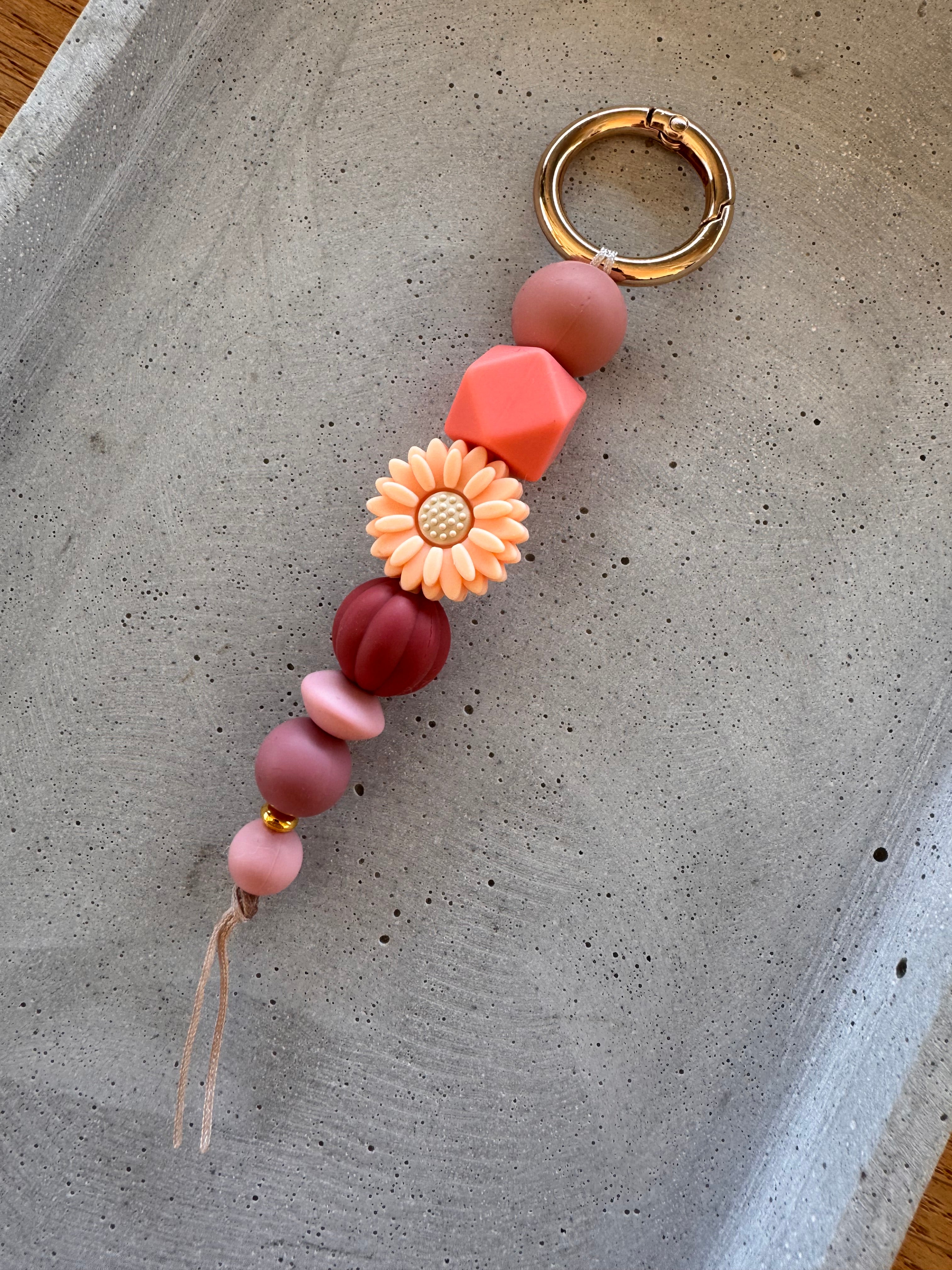 Schlüsselanhänger · Lila · Koralle · Rot · Blume