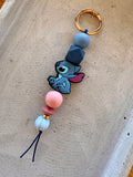 Schlüsselanhänger · Blau · Rosa · Stitch