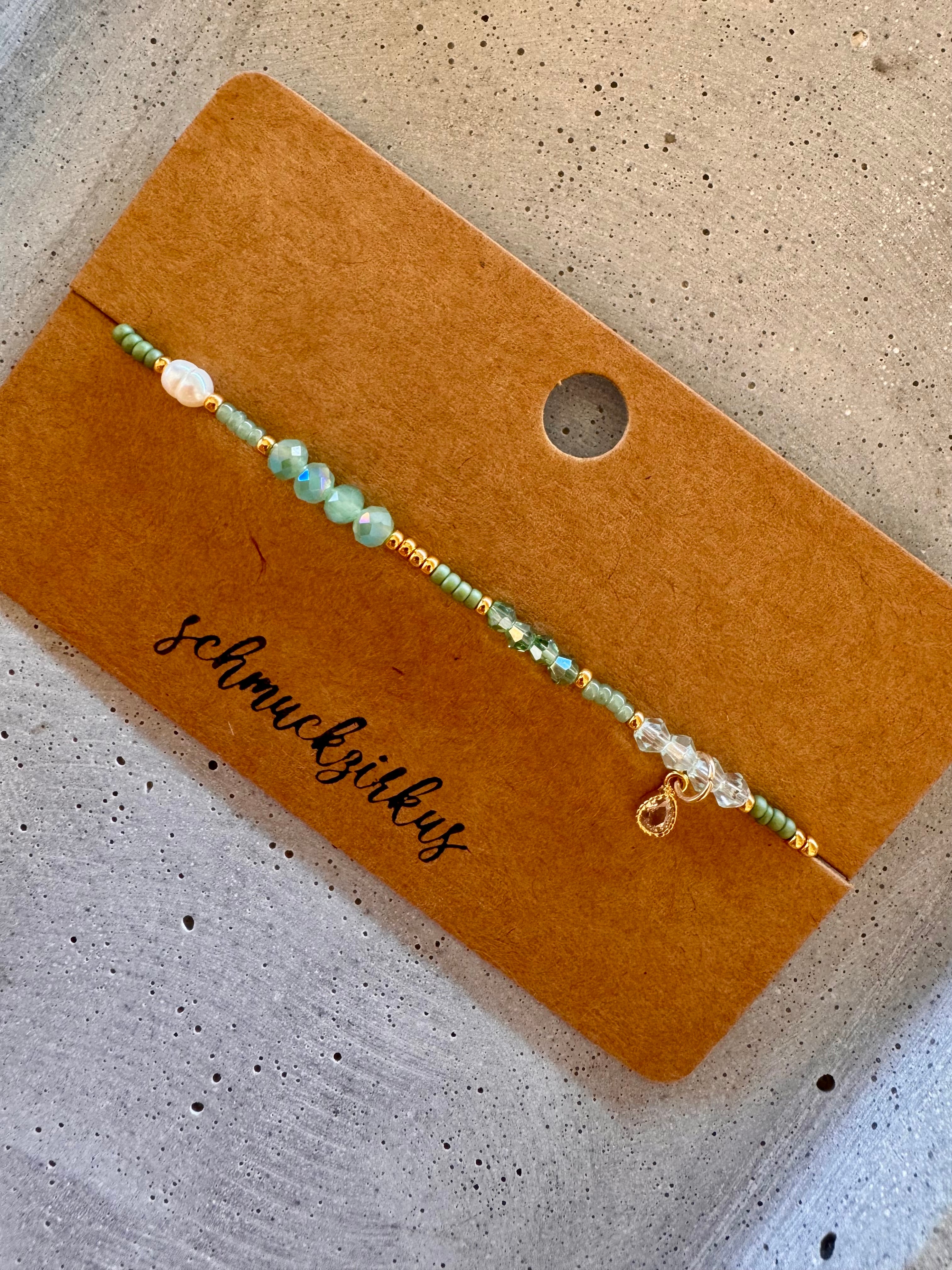 Armband · Salbei · Gold · Tropfen