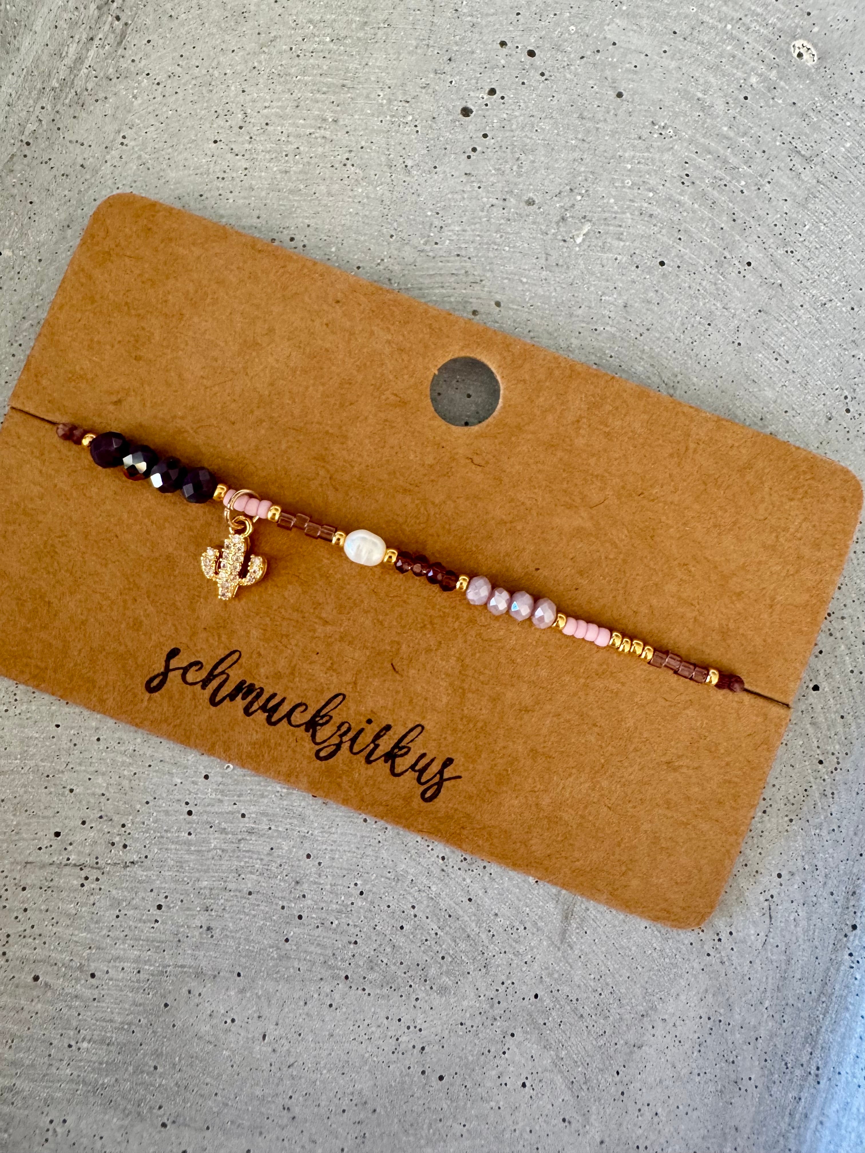 Armband · Lila · Kaktus